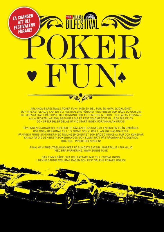 Arlanda Bilfestival Poker Fun