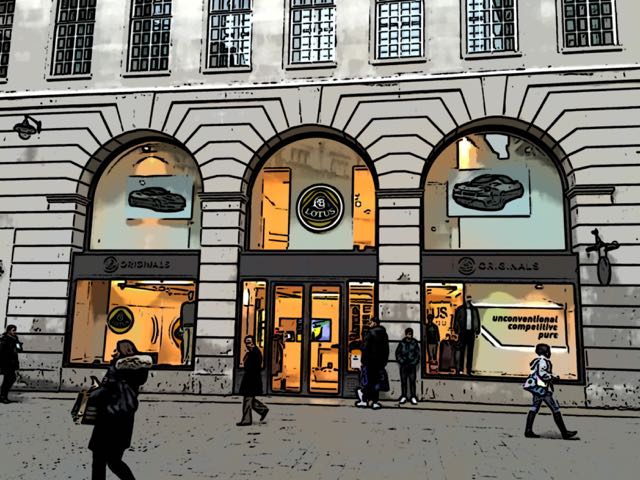 Lotus Picadilly, från baksidan