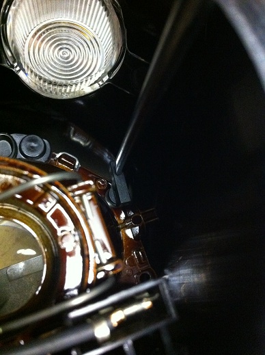 Höger lampa efter justering