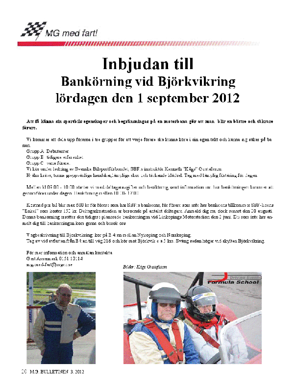INBJUDAN Björkvikring 1 September